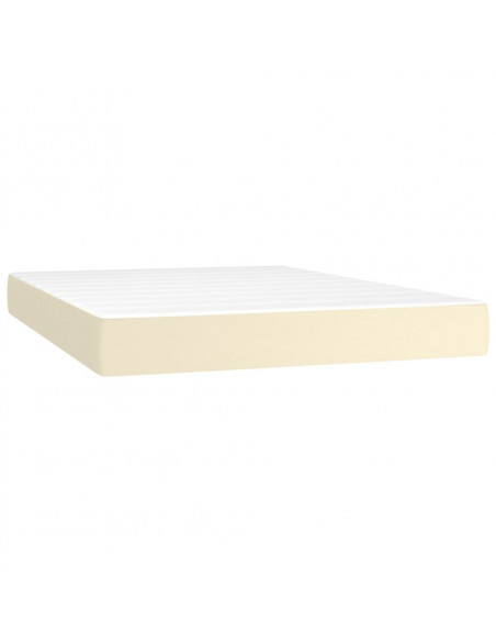 Materasso a Molle Crema 140x200x20 cm in Similpelle
