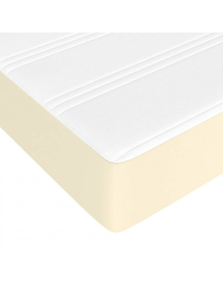 Materasso a Molle Crema 140x200x20 cm in Similpelle