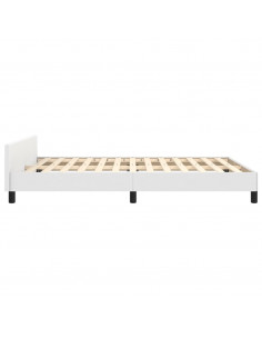 Giroletto con Testiera Bianco 140x190 cm in Similpelle 2