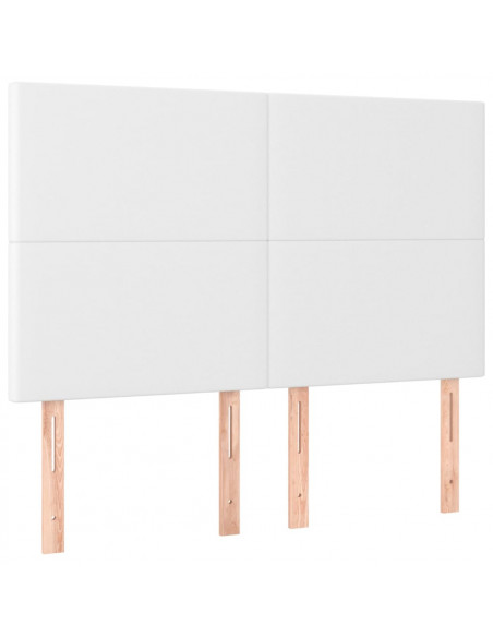 Giroletto con Testiera Bianco 140x190 cm in Similpelle