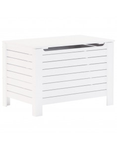 Contenitore con Coperchio RANA Bianco 80x49x54 cm Massello Pino 2