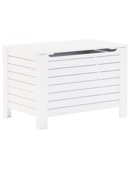 Contenitore con Coperchio RANA Bianco 80x49x54 cm Massello Pino