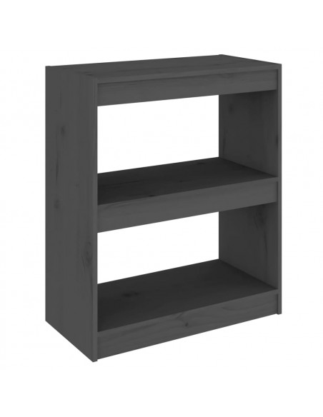 Libreria/Divisorio Grigio 60x30x71,5 cm in Massello di Pino