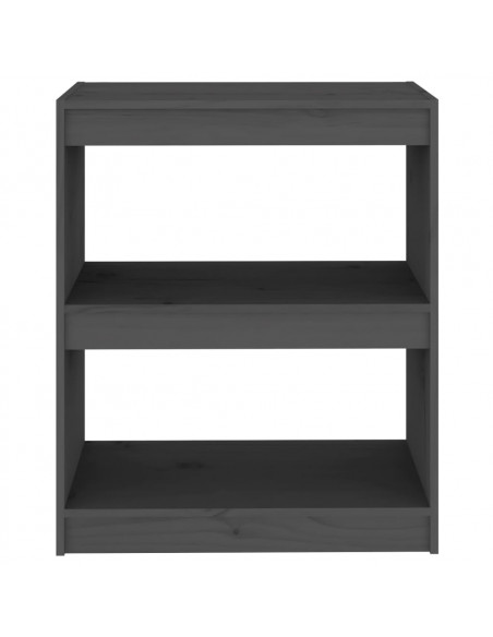 Libreria/Divisorio Grigio 60x30x71,5 cm in Massello di Pino