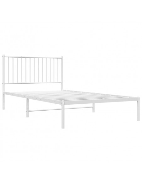 Giroletto con Testiera Metallo Bianco 107x203 cm