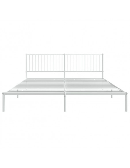 Giroletto con Testiera Metallo Bianco 193x203 cm