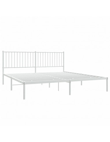 Giroletto con Testiera Metallo Bianco 183x213 cm