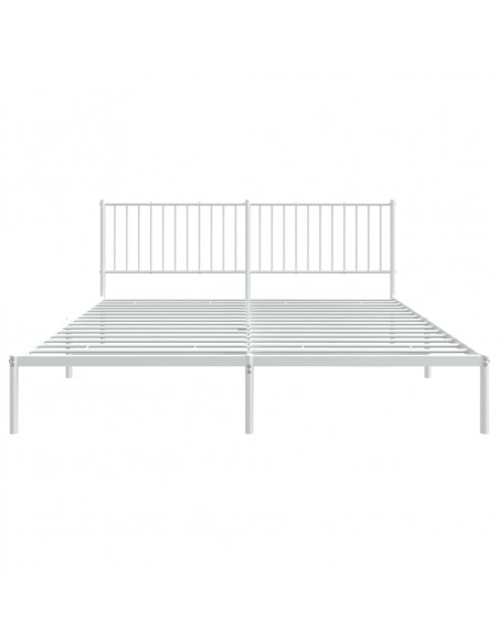 Giroletto con Testiera Metallo Bianco 183x213 cm