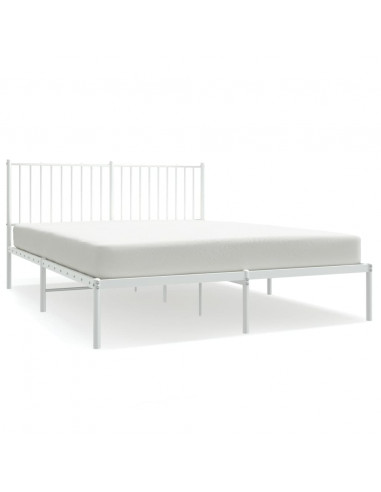 Giroletto con Testiera Metallo Bianco 150x200 cm