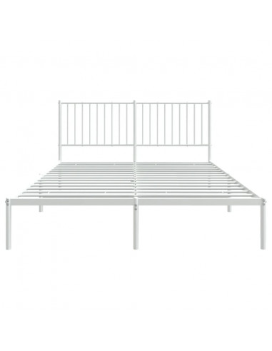 Giroletto con Testiera Metallo Bianco 150x200 cm
