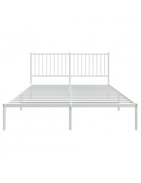 Giroletto con Testiera Metallo Bianco 150x200 cm
