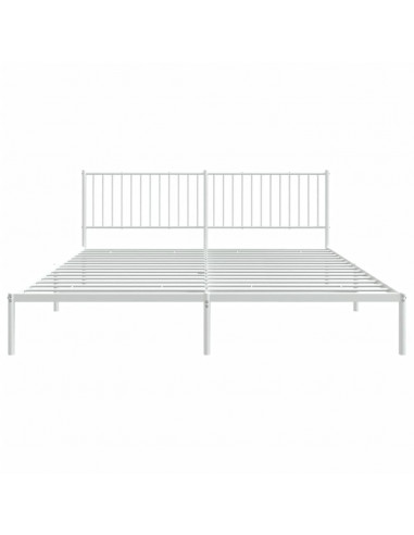 Giroletto con Testiera Metallo Bianco 200x200 cm