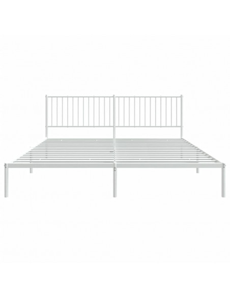 Giroletto con Testiera Metallo Bianco 200x200 cm