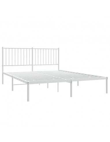 Giroletto con Testiera Metallo Bianco 160x200 cm