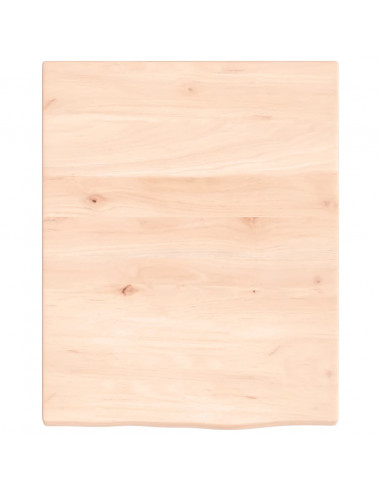 Piano Bagno 40x50x2 cm in Legno Massello Non Trattato