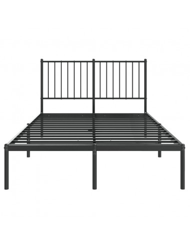 Giroletto con Testiera in Metallo Nero 120x190 cm