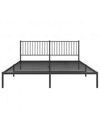 Giroletto con Testiera in Metallo Nero 183x213 cm