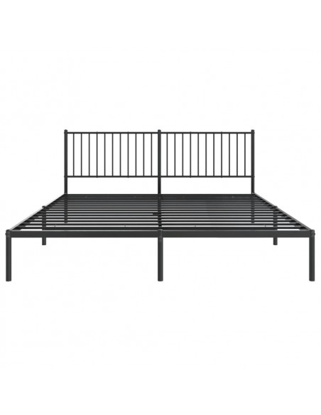 Giroletto con Testiera in Metallo Nero 183x213 cm