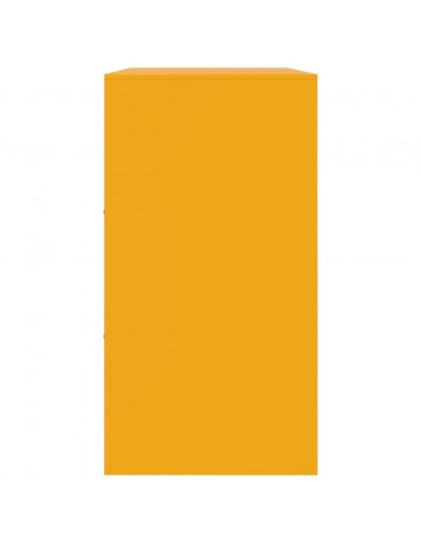 Credenza Giallo Senape 99x39x73 cm in Acciaio