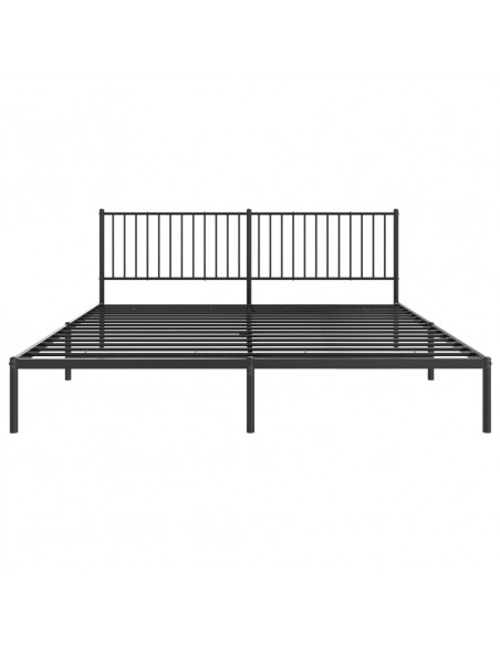 Giroletto con Testiera in Metallo Nero 193x203 cm