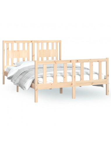 Giroletto con Testiera in Legno Massello di Pino 120x200 cm