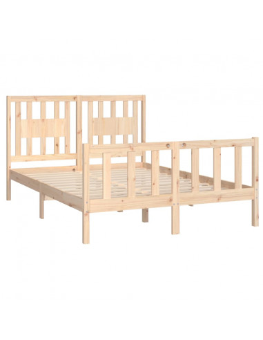 Giroletto con Testiera in Legno Massello di Pino 120x200 cm