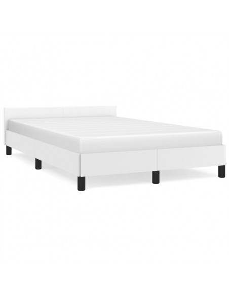 Giroletto con Testiera Bianco 120x190 cm in Similpelle