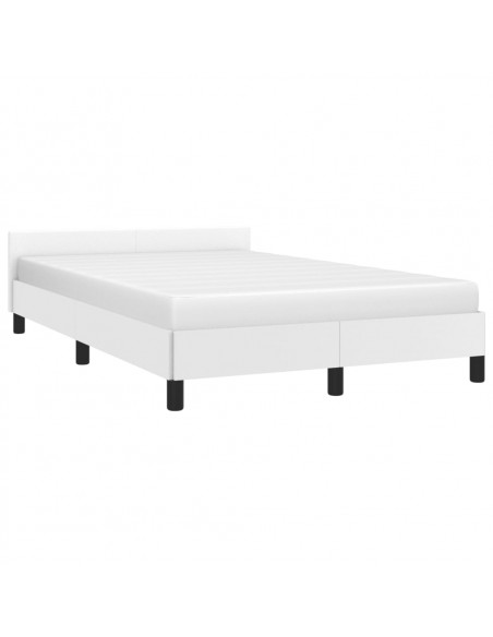 Giroletto con Testiera Bianco 120x190 cm in Similpelle