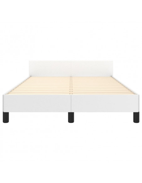 Giroletto con Testiera Bianco 120x190 cm in Similpelle
