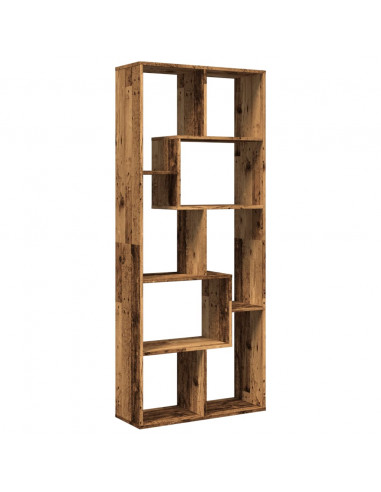 Libreria Divisorio Legno Antico 67x25x161,5 cm in Truciolato