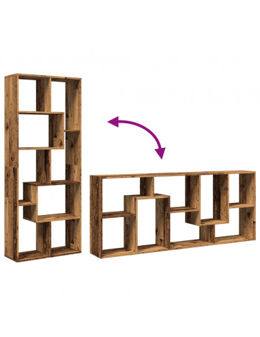 Libreria Divisorio Legno Antico 67x25x161,5 cm in Truciolato