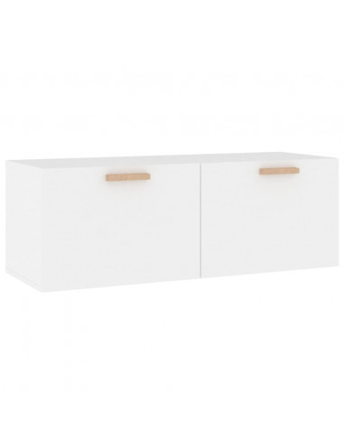 Mobile Pensile Bianco 100x36,5x35 cm Legno Multistrato