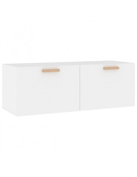 Mobile Pensile Bianco 100x36,5x35 cm Legno Multistrato
