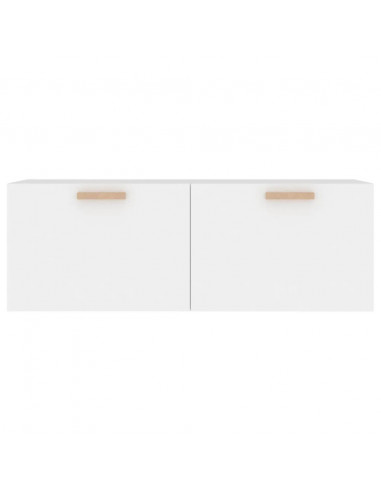 Mobile Pensile Bianco 100x36,5x35 cm Legno Multistrato