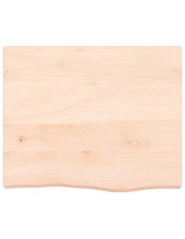 Piano Bagno 60x50x(2-6) cm in Legno Massello Non Trattato