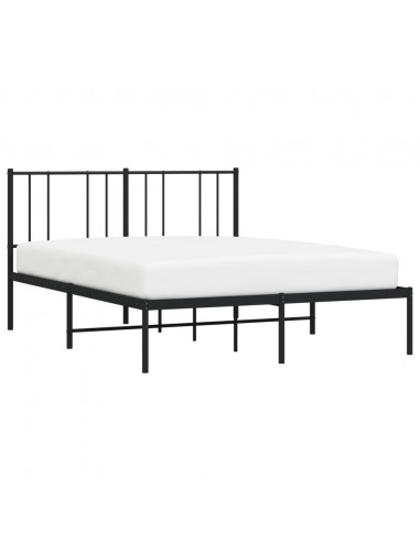 Giroletto con Testiera in Metallo Nero 120x190 cm