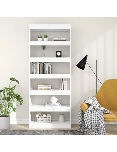 Libreria/Divisorio Bianco 80x30x198 cm in Truciolato