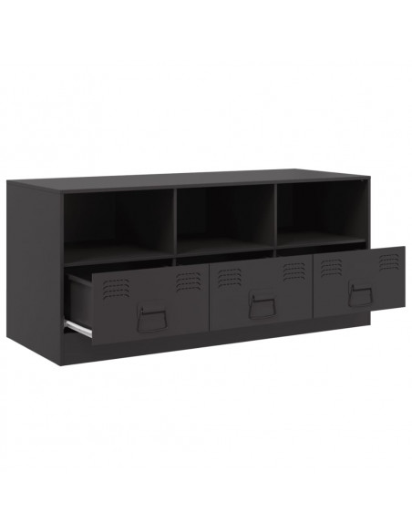 Mobile TV Nero 99x39x44 cm in Acciaio