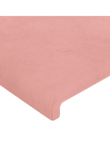 Giroletto con Testiera Rosa 160x200 cm in Velluto