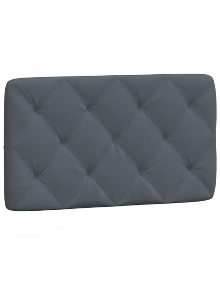 Letto con Materasso Grigio Scuro 90x200 cm in Velluto