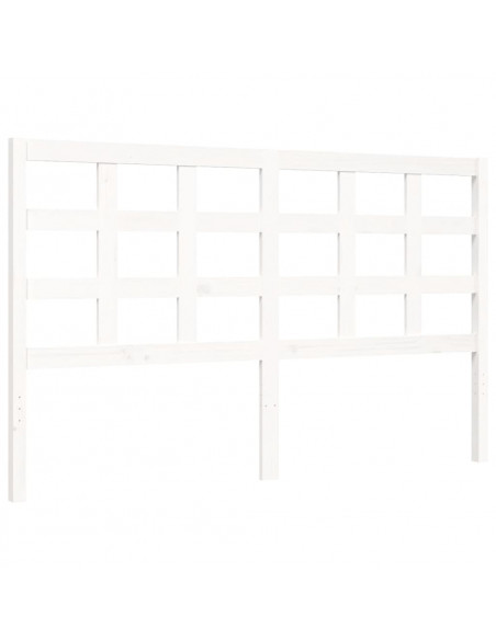 Giroletto con Testiera Bianco 160x200 cm Legno Massello