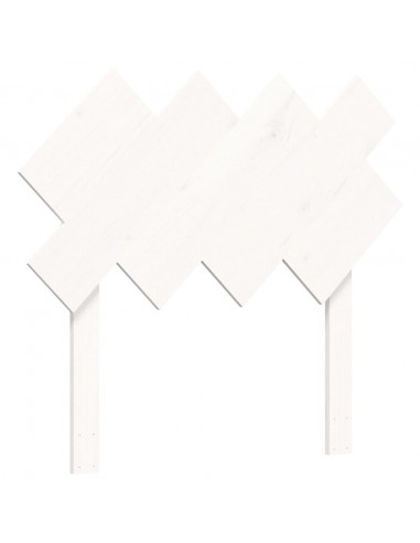 Giroletto con Testiera Bianco 90x200 cm in Legno Massello