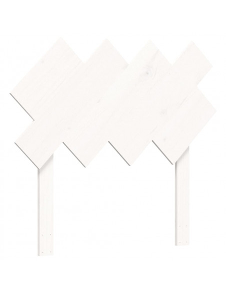 Giroletto con Testiera Bianco 90x200 cm in Legno Massello