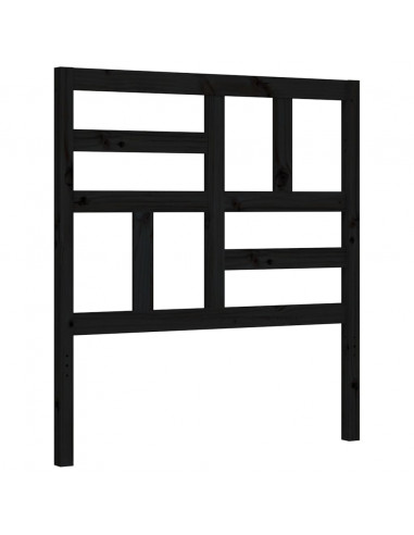 Giroletto con Testiera Nero Small Single in Legno Massello