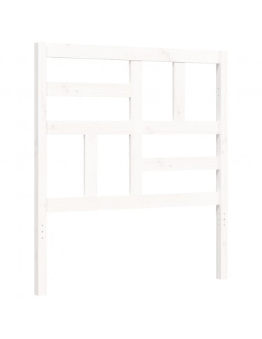 Giroletto con Testiera Bianco Single in Legno Massello