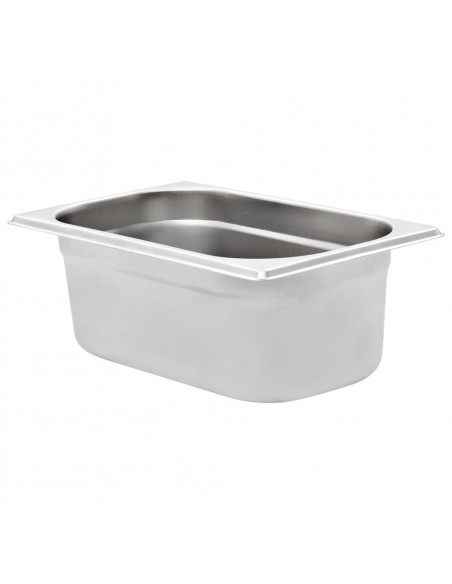 Contenitori Gastronorm 8 pz GN 1/4 100 mm in Acciaio Inox