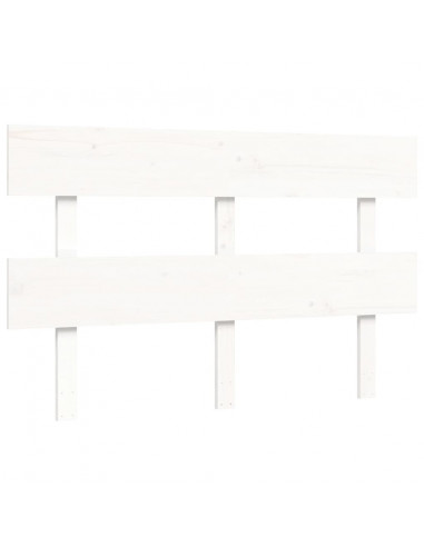 Giroletto con Testiera Bianco 120x200 cm in Legno Massello