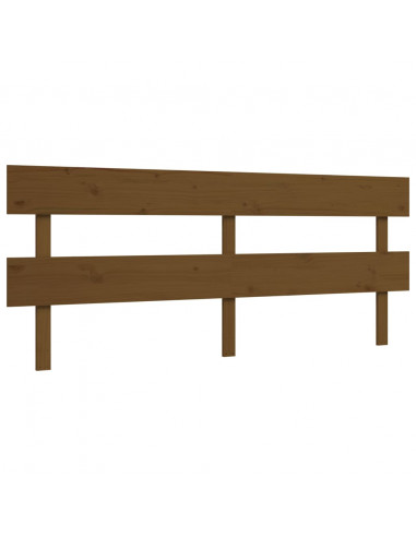 Giroletto con Testiera Miele 200x200 cm in Legno Massello