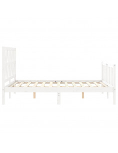 Giroletto con Testiera Bianco Small Double Legno Massello 2