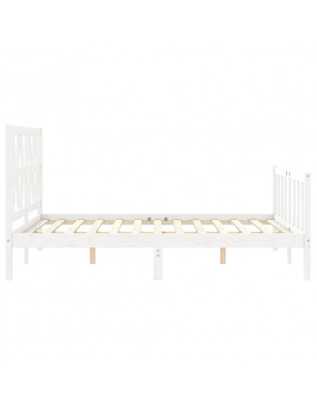 Giroletto con Testiera Bianco Small Double Legno Massello